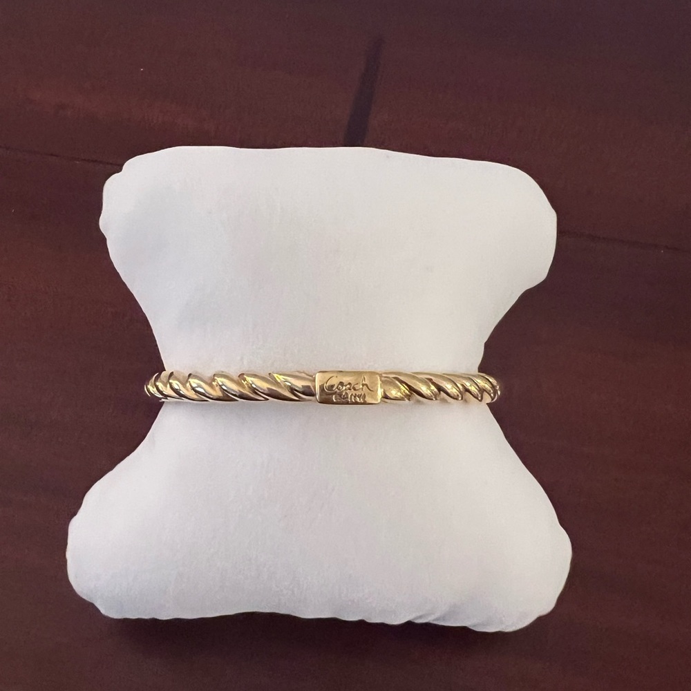 Coach Gold Bangle Bracelet - Picture 2 of 6